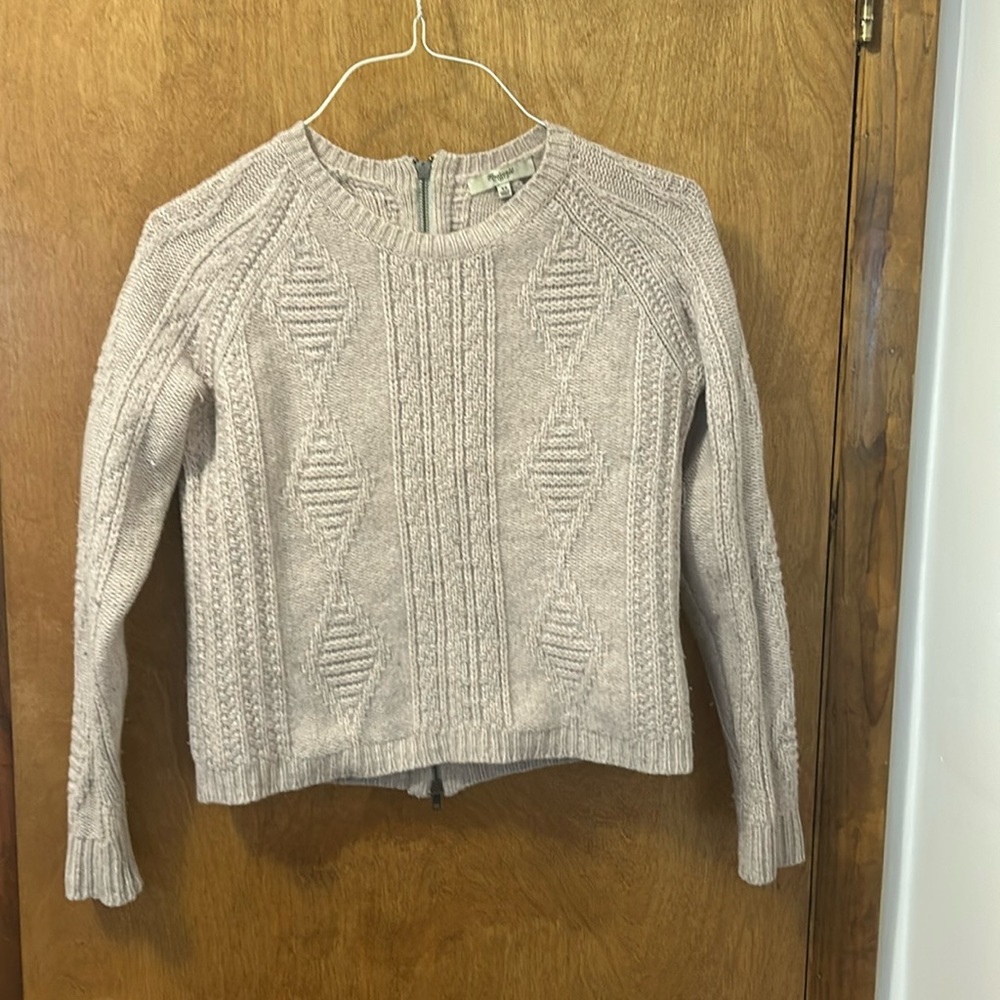 Madewell zipper back sweater